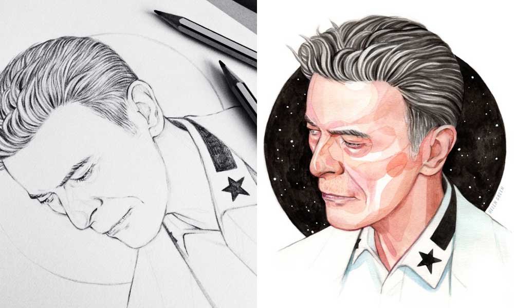 David Bowie Blackstar - Credit: Helen Green Art