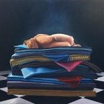 La principessa sul pisello - (olio su tela incollata su tavola 115x95)